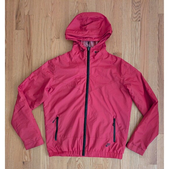 Nike Jacket Mens M Zip Windbreaker Mesh Lined Hooded Sportswear Grey Tag VTG - Picture 1 of 9